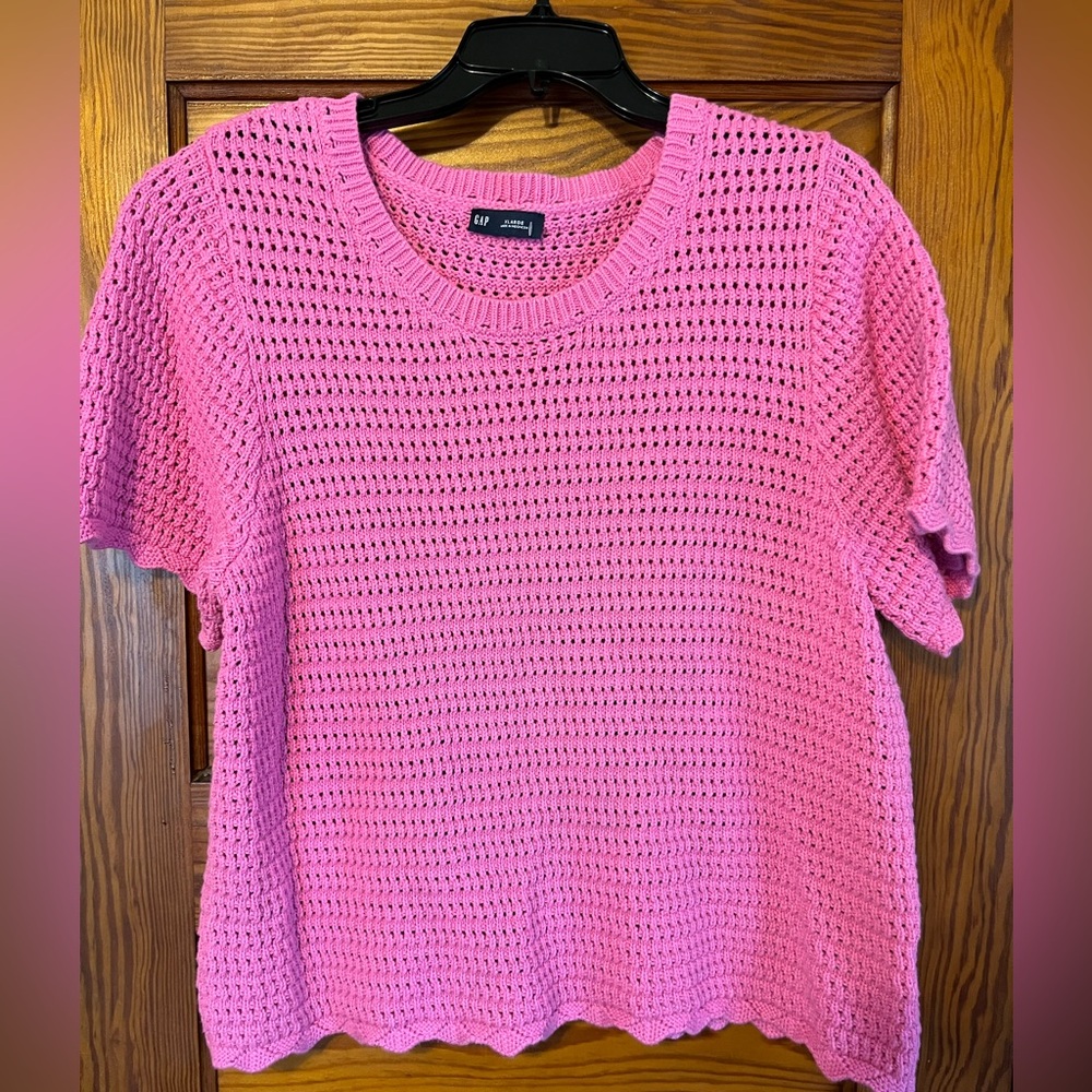 Gap crochet sweater top, XL